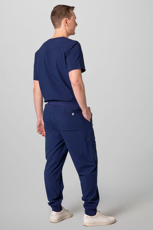 Natori Men's 2-Pocket V-Neck Scrub Top Navy