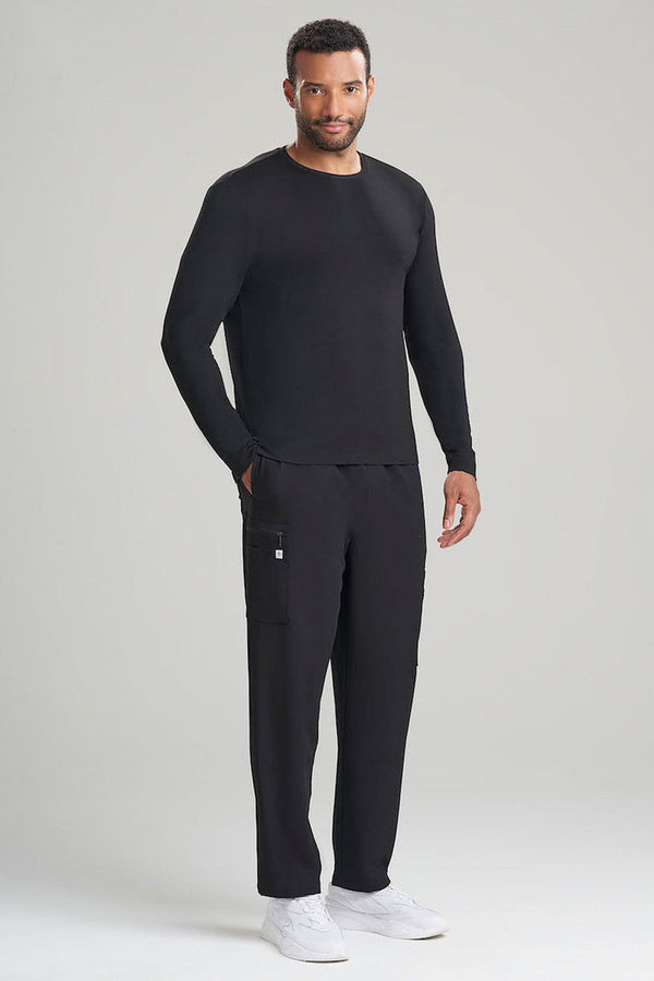 Natori Men's Long Sleeve Underscrub Shirt Black