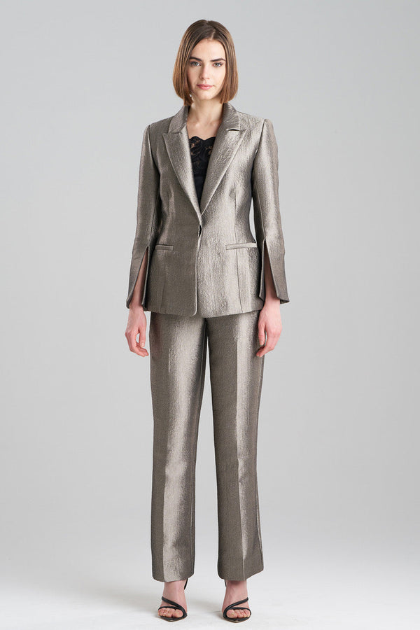 Natori Metallic Jacquard Blazer Alloy