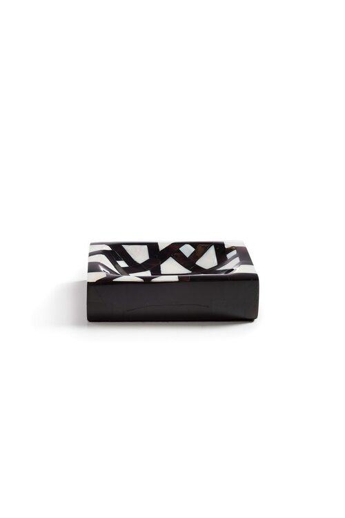 natori Mindoro Soap Dish Black & White