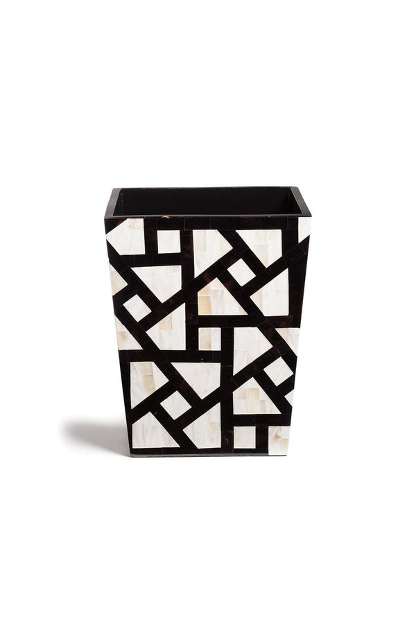 natori Mindoro Wastebasket Black & White