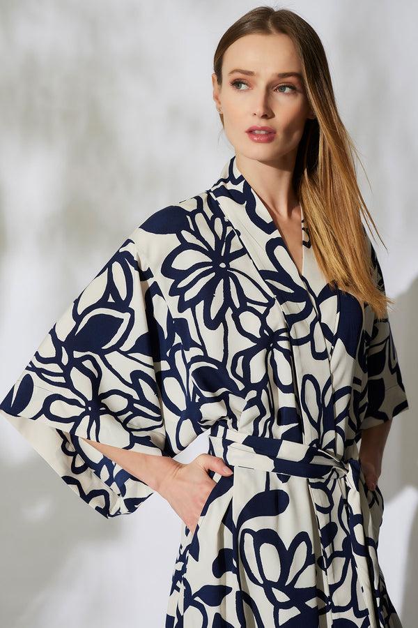 Natori Miyu Robe Navy