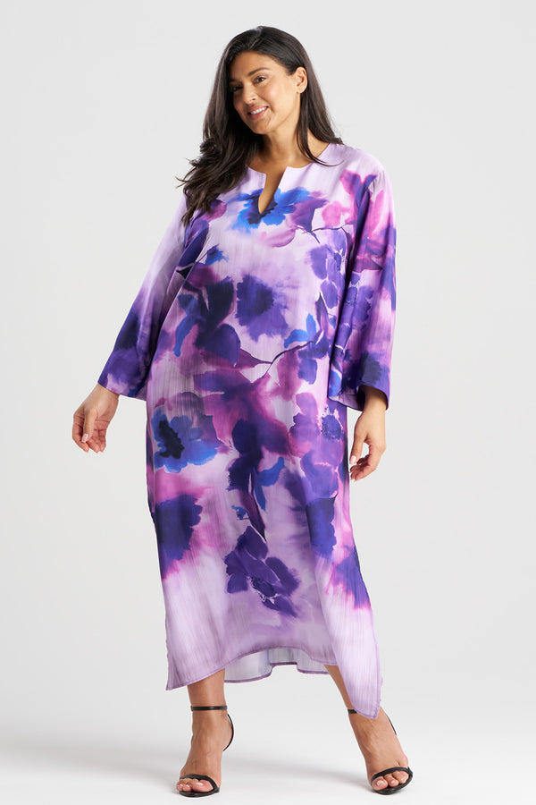 Natori Mizuki Caftan Floret Purple