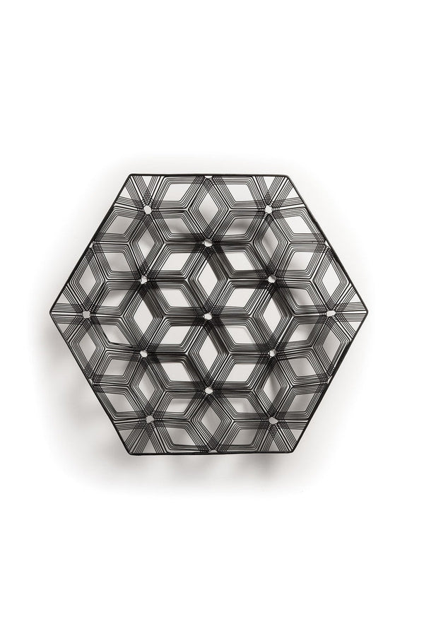 Natori Naga Hexagon Tray Black