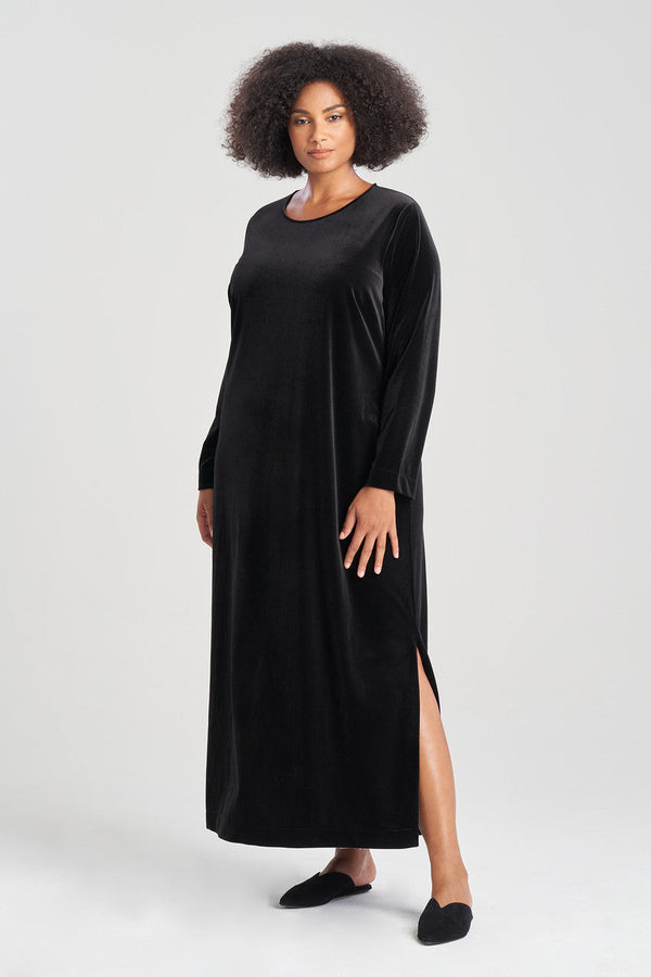 Natori Natalie Velvet Lounger Black