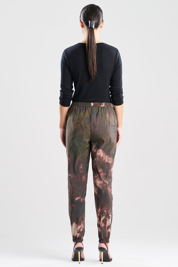 Natori Niji Tie Dye Taffeta Joggers Green