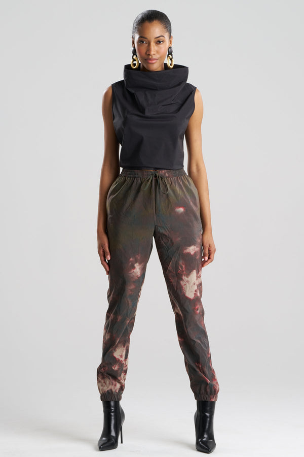 Natori Niji Tie Dye Taffeta Joggers Green