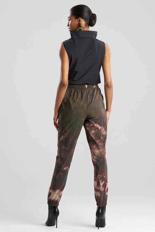 Natori Niji Tie Dye Taffeta Joggers Green