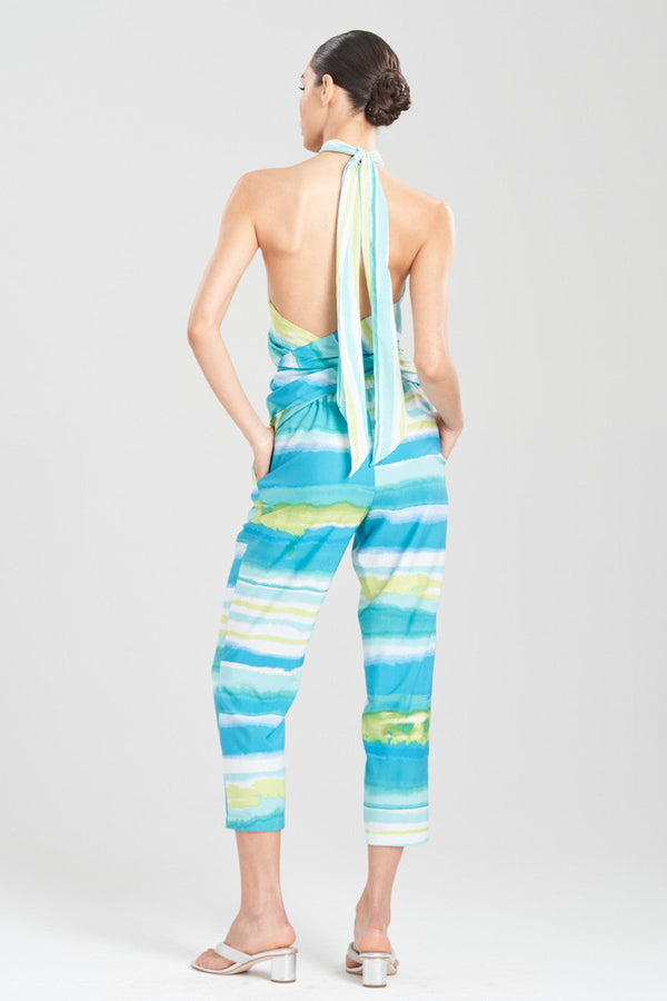 Natori Nikko Getaway Halter Top Aqua Mist