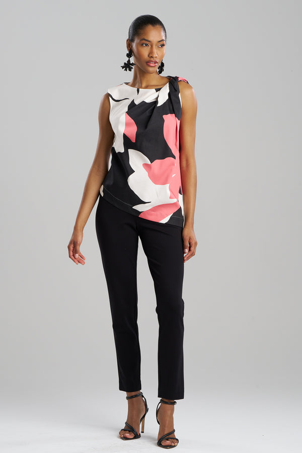 Natori Nishi Cotton Origami Top Flamingo