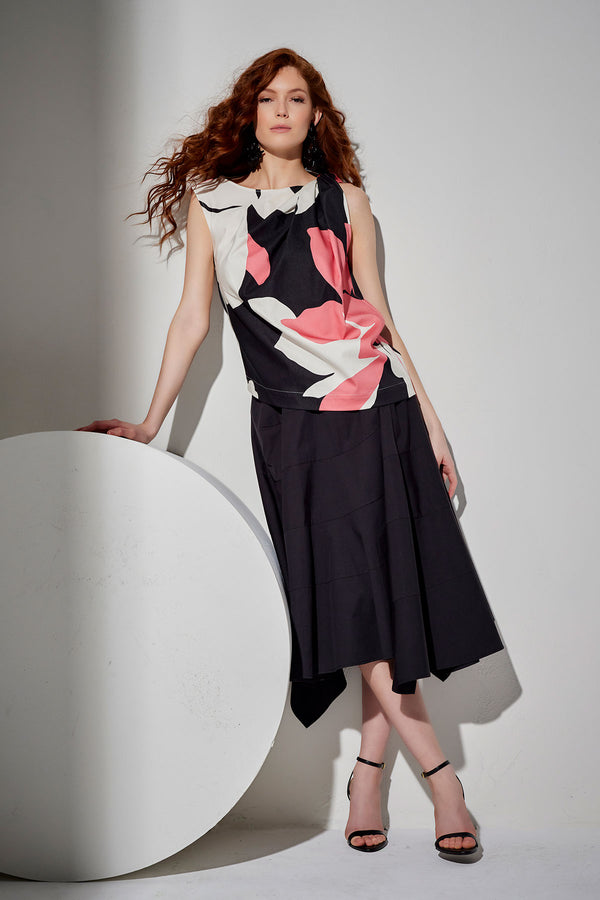 natori Nishi Cotton Origami Top Flamingo