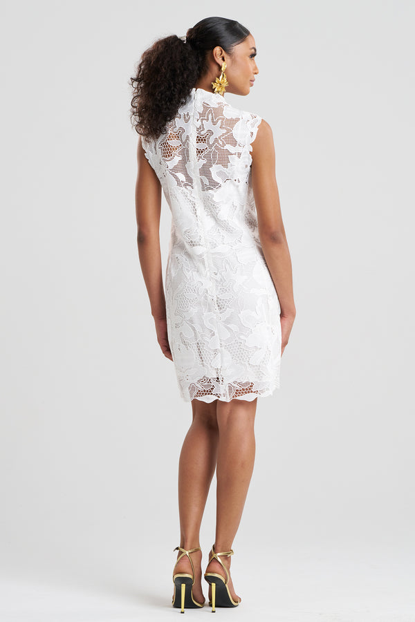 Natori Nishi Lace Sheath Dress White