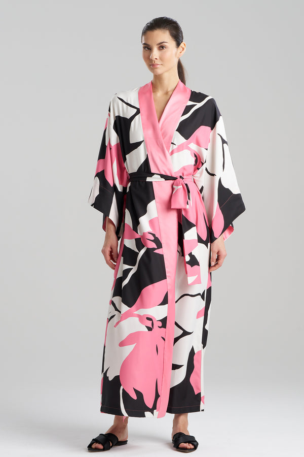 natori Niwashi Long Kimono Pink/Black
