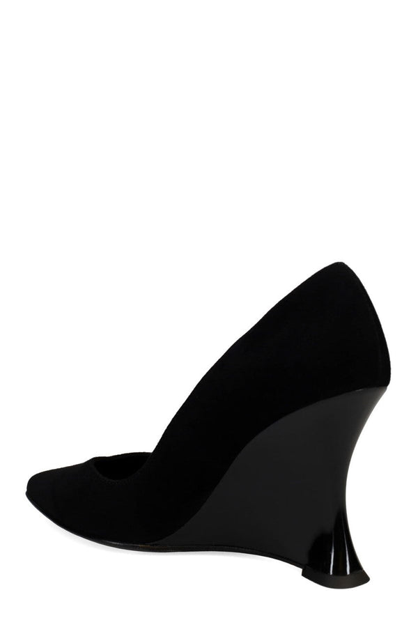 Natori Nori Suede Wedge Pump Black