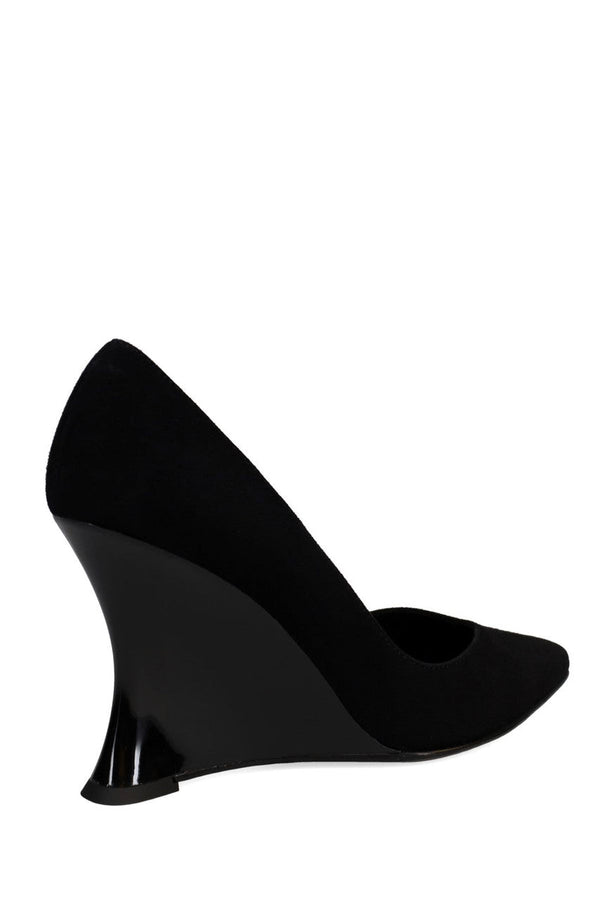 Natori Nori Suede Wedge Pump Black