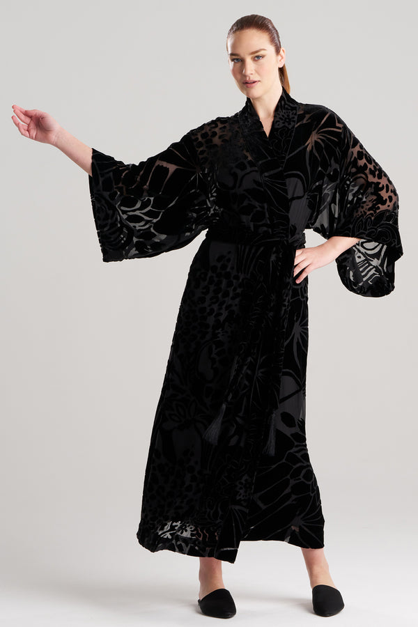 Natori Nouveau Velvet Robe Black