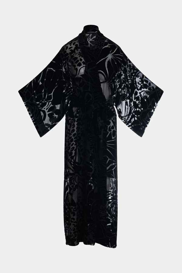 Natori Nouveau Velvet Robe Black