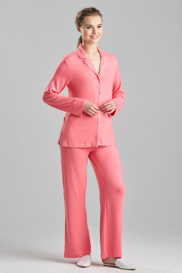 natori Oasis Notch PJ Hot Coral