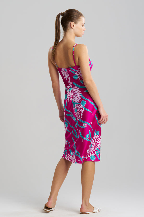 Natori Obi Slip Dress Magenta