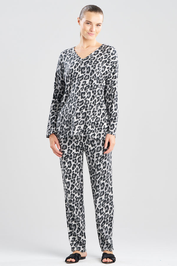 natori Ombre Leopard Printed Oasis PJ Charcoal