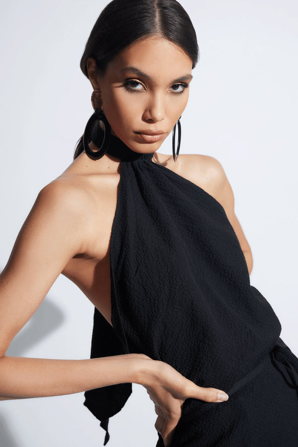 Natori Onsen Halter Top Black