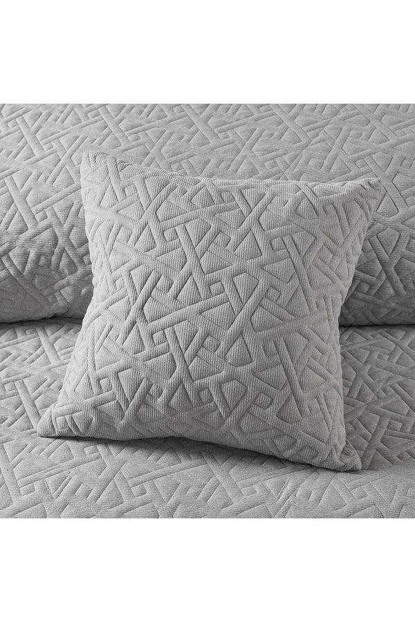 Natori Origami Quilt Top Euro Sham Grey