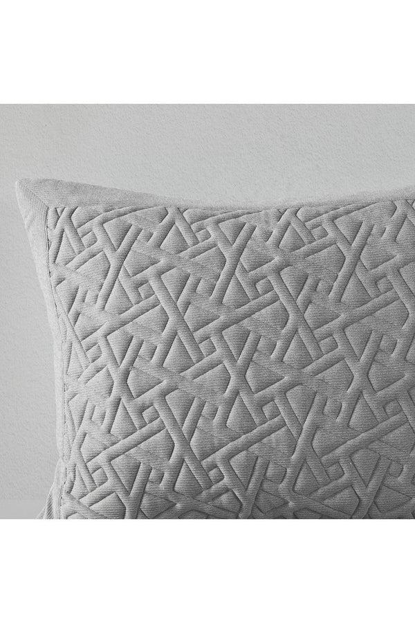 Natori Origami Quilt Top Euro Sham Grey