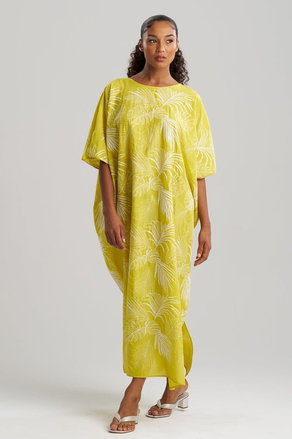 Natori Palm Caftan Citron