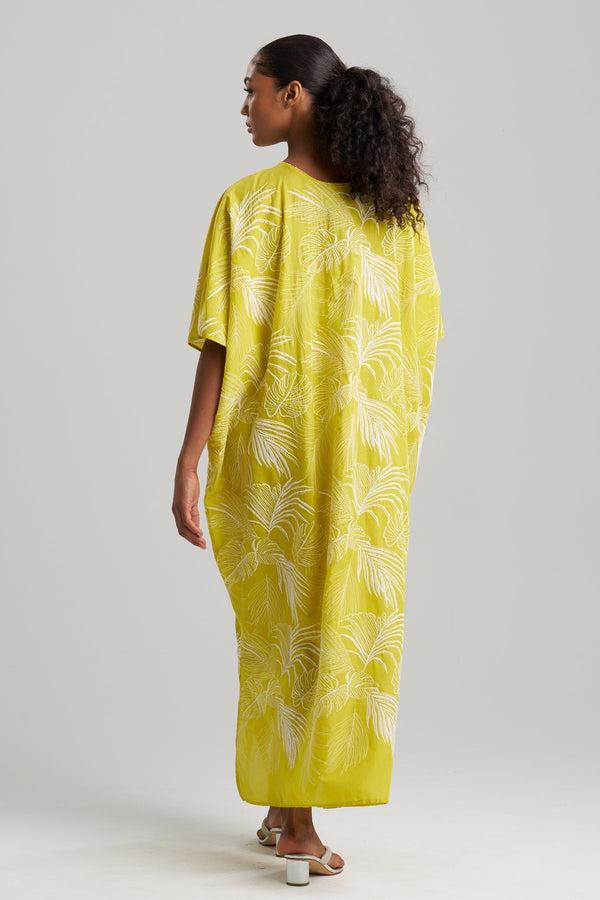 Natori Palm Caftan Citron