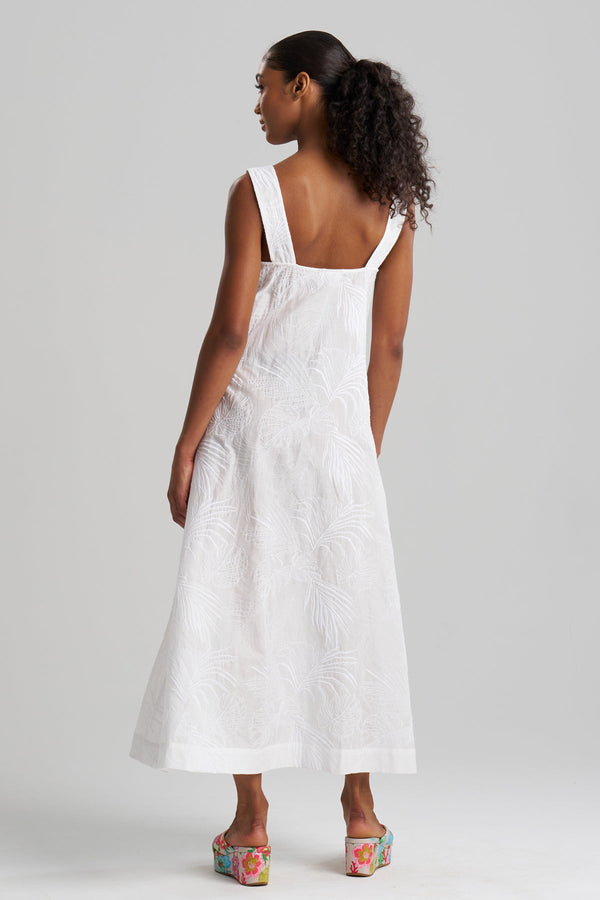Natori Palm Maxi Dress White