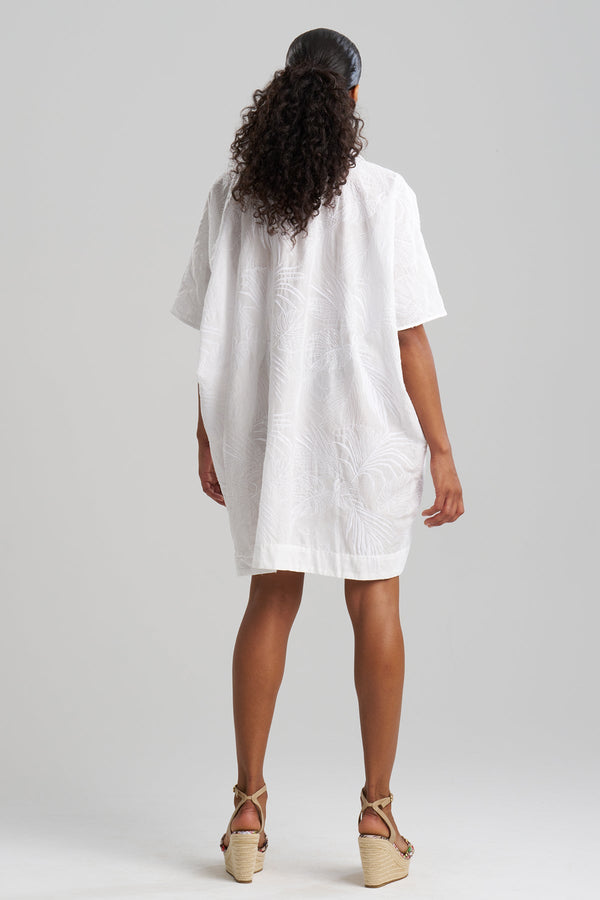 Natori Palm Oversized Caftan White