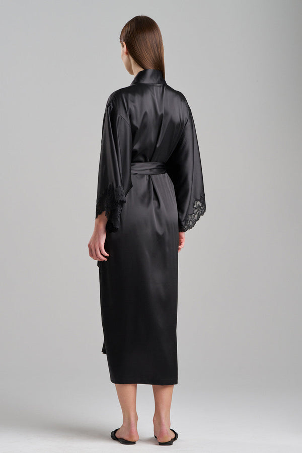 Natori Peony Glamour Robe Black