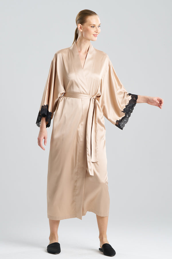 natori Peony Glamour Robe Café