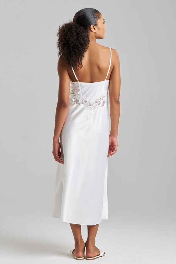 Natori Peony Glamour Slip Dress Warm White