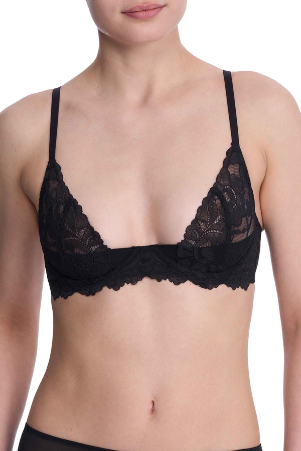 Natori Peony Unlined Underwire Bra Black