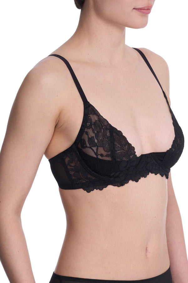 Natori Peony Unlined Underwire Bra Black