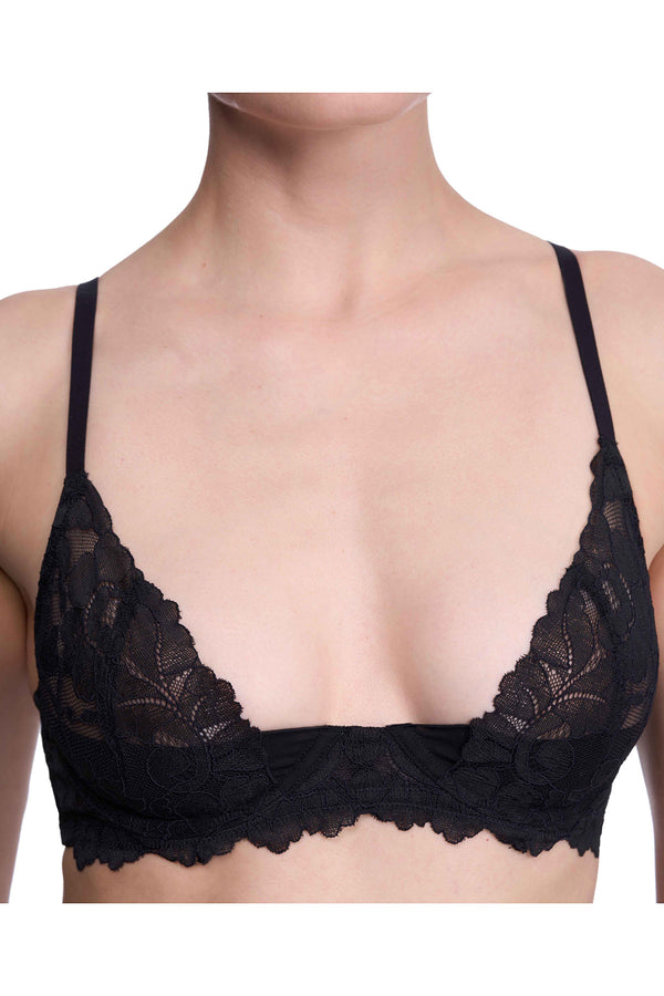 Natori Peony Unlined Underwire Bra Black