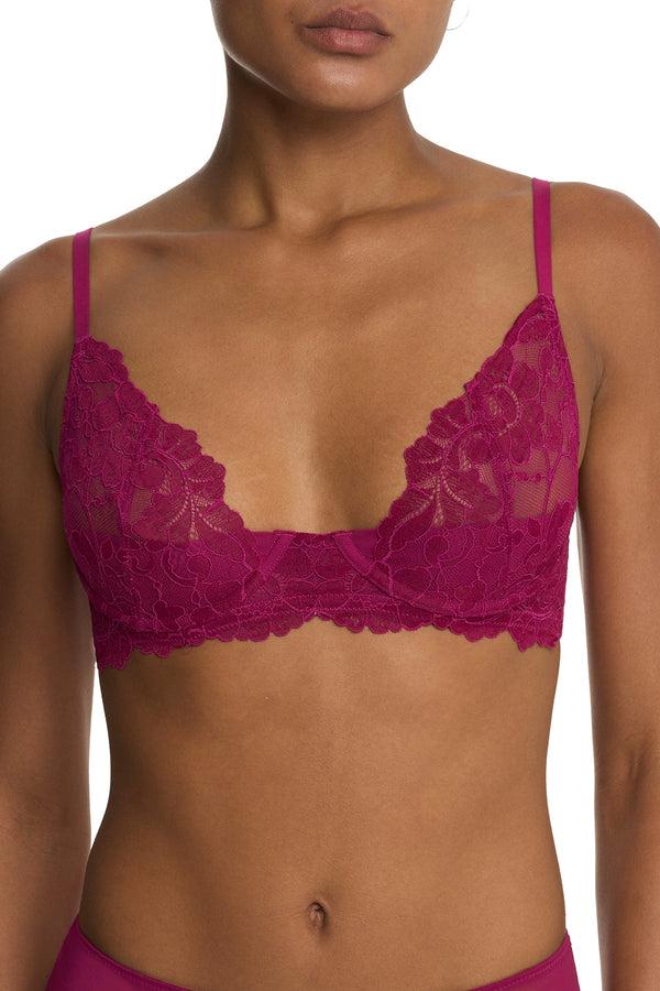 Natori Peony Unlined Underwire Bra Dk Raspberry