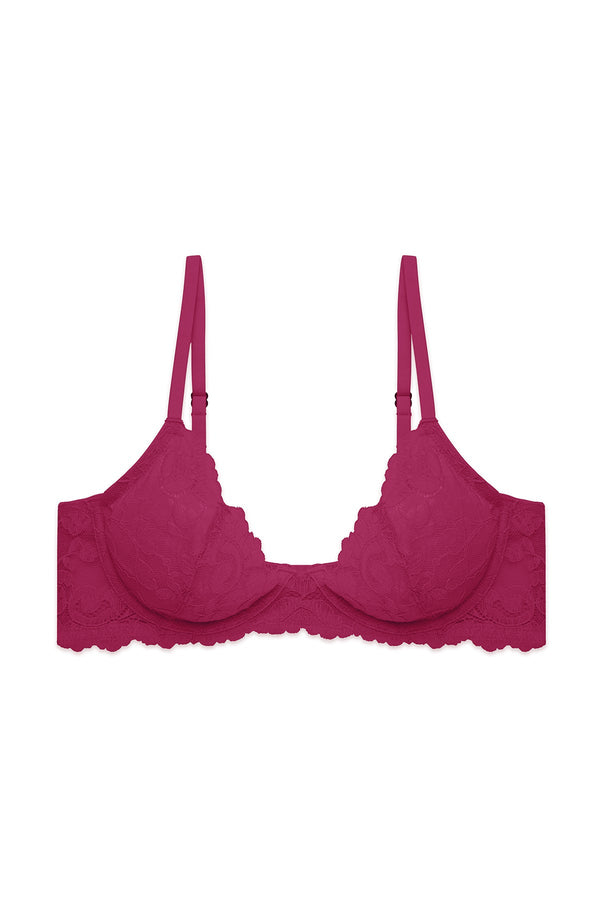 natori Peony Unlined Underwire Bra Dk Raspberry