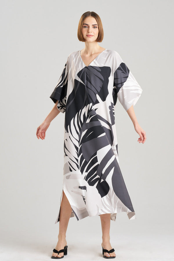 natori Portofino Kimono Caftan Grey