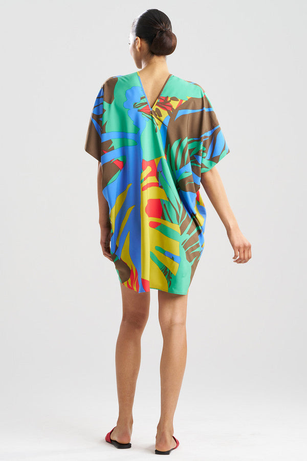 Natori Portofino Short Caftan Red Multi
