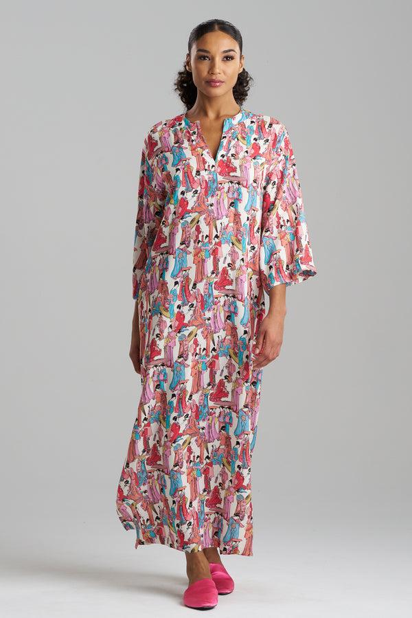 natori Promenade Challis Caftan Warm White