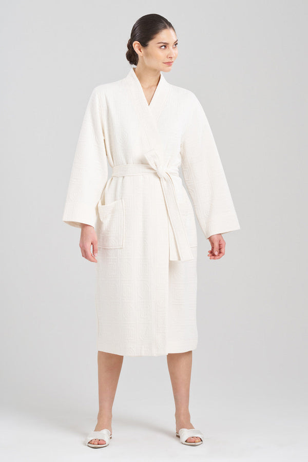 Natori Quilted Infinity Jacquard Robe Cream