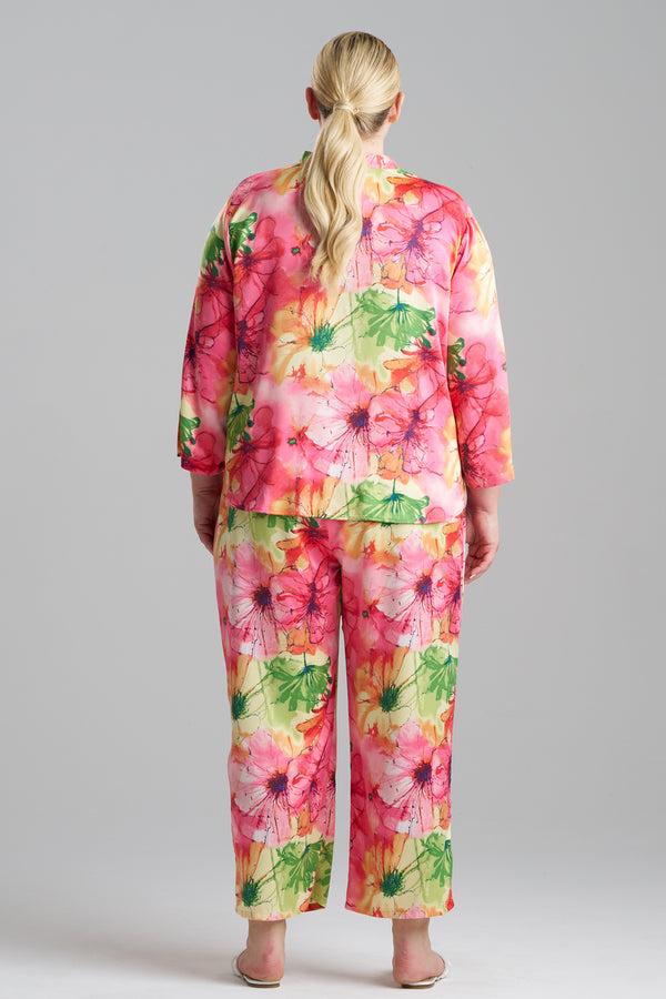 Natori Radiance Satin Long Sleeve PJ Multi