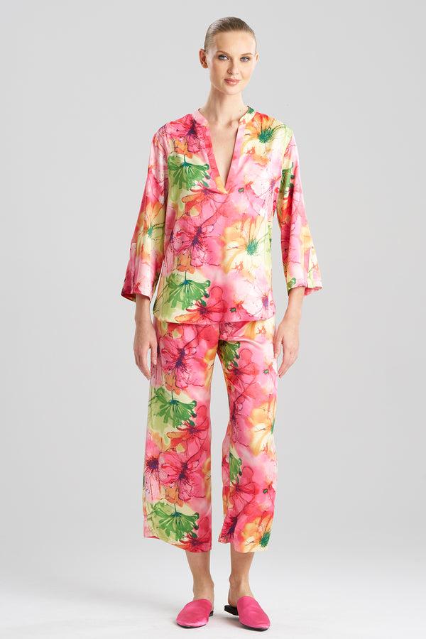 natori Radiance Satin Long Sleeve PJ Multi
