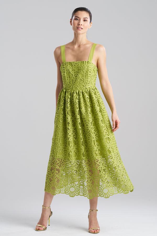Natori Raffia Lace Sundress Pear
