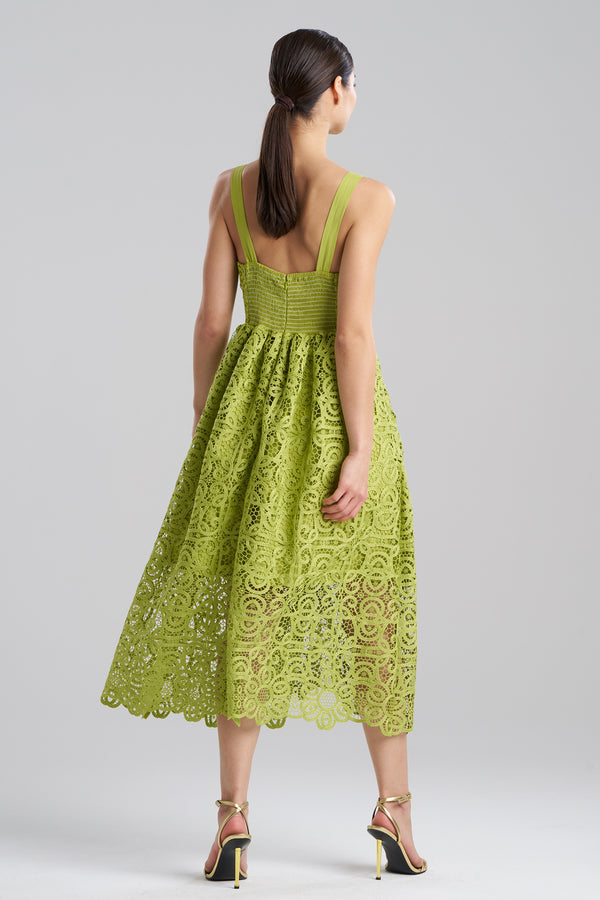 Natori Raffia Lace Sundress Pear