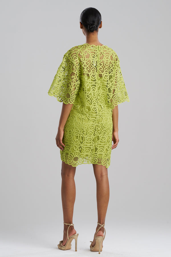 Natori Raffia Lace T-Shirt Dress Pear
