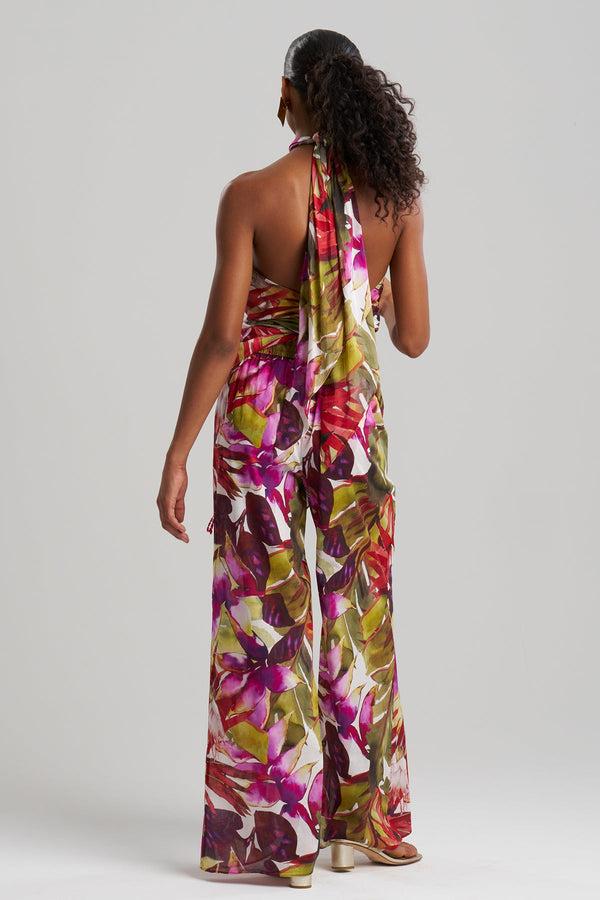 Natori Rainforest Cotton Scarf Top Multi