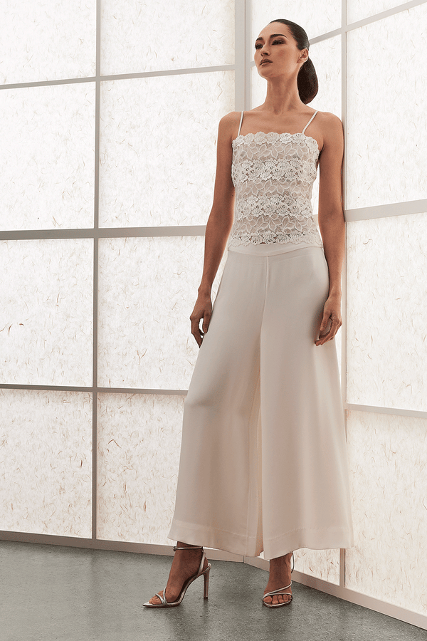 Natori Rose Parfait Allover Lace Cami Warm White